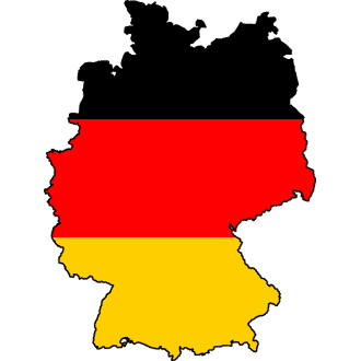 Karte Flagge Deutschland
